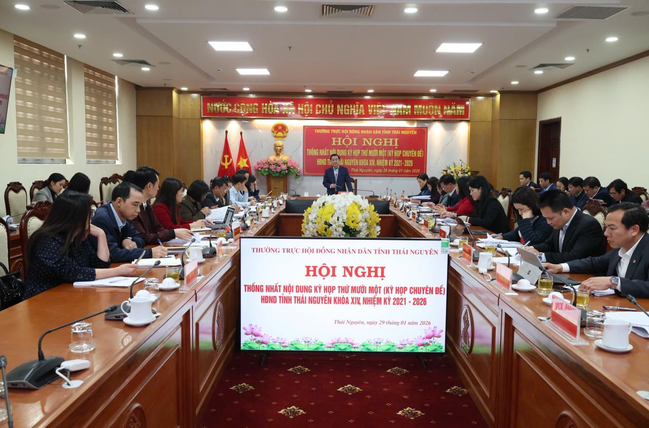 Hội nghị thống nhất nội dung Kỳ họp thứ mười một (Kỳ họp chuyên đề), Hội đồng nhân dân tỉnh Thái Nguyên Khóa XIV